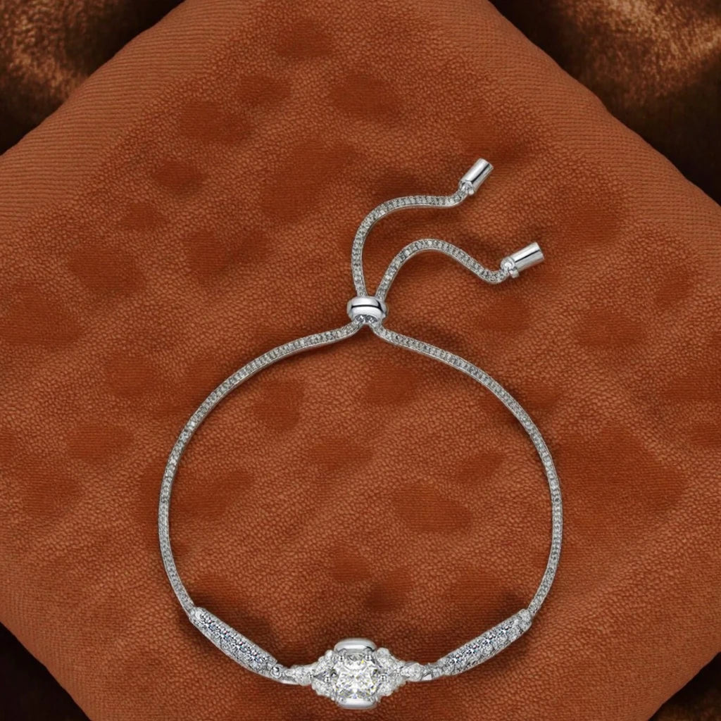 Elegant S925 Sterling Silver Moissanite Bracelet and Bangle Premium Jewelry Collection
