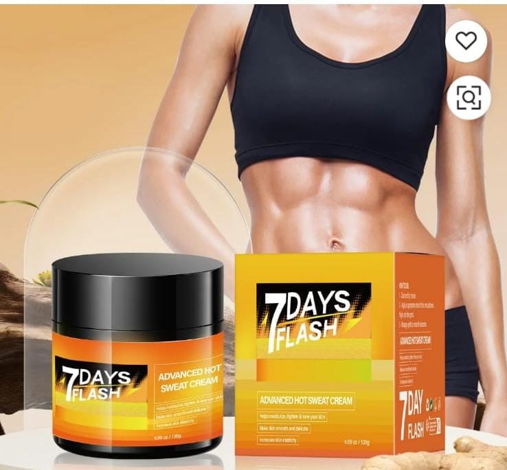 Creme Amincissante Chauffante 7 Days Flash-creme de Sudation Naturelle au Gingembre ,7 Days Flash Advanced Hot Sweat Natural Ginger Slimming Cream