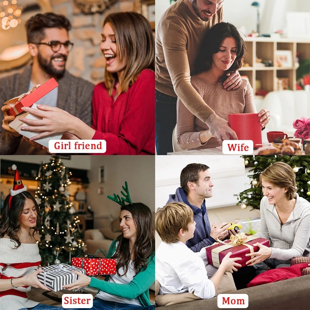 Anniversary Birthday Valentines Day Gifts Jewerlry Box Real Eternal Rose Flower With Necklace For Girlfriend Mom Wife Wedding