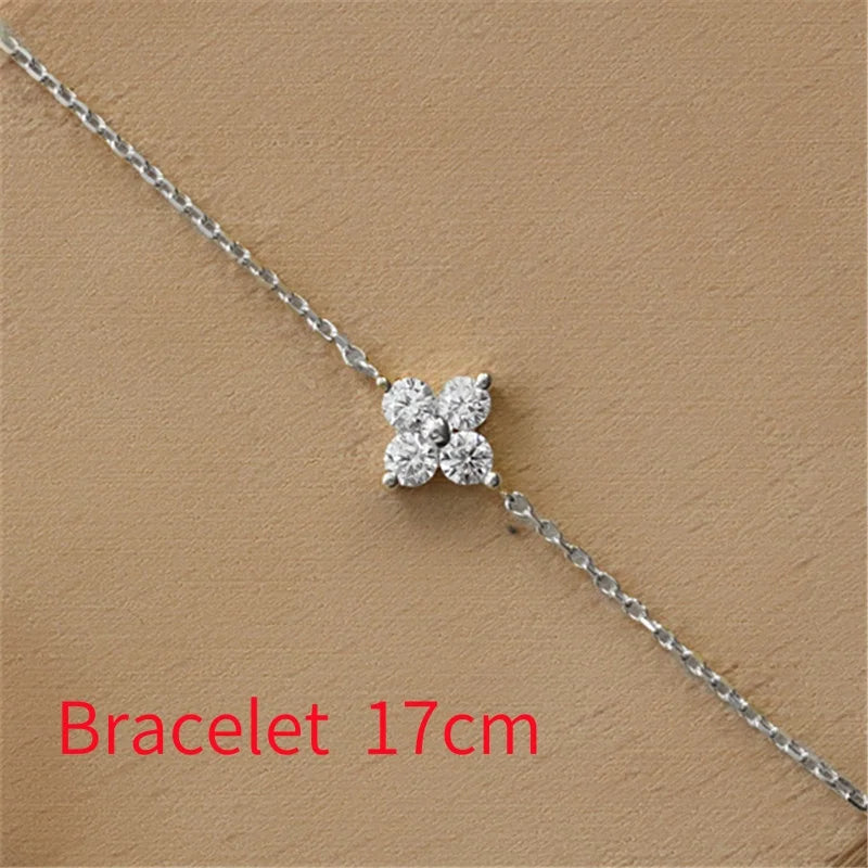 ROXI 100% 925 Sterling Silver Turquoise Crystal Petal Patter Pendant Necklaces For Women Delicate Wedding Jewelry Collar Mujer