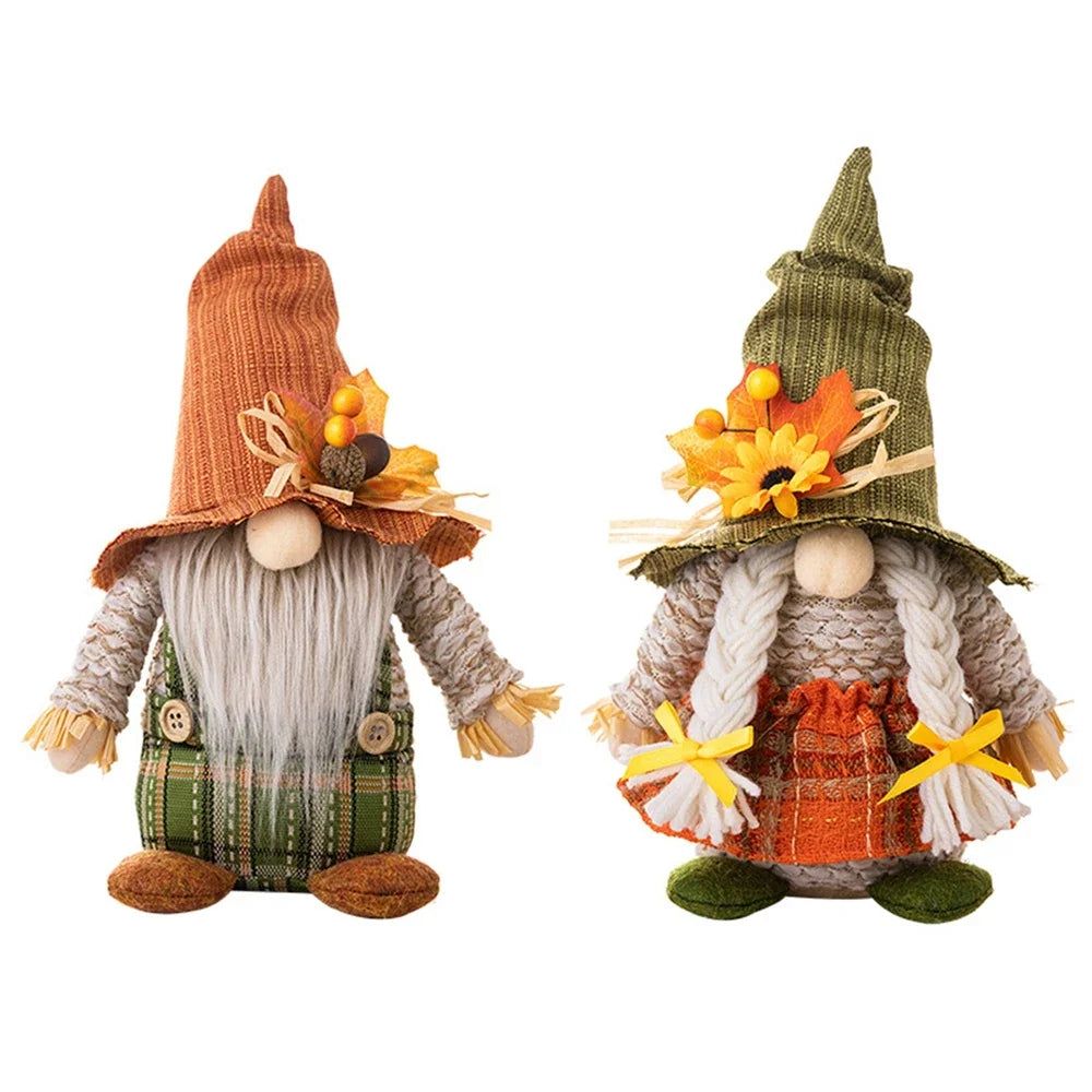 Gnomes Thanksgiving Decorations For Thanksgiving Day Gift Table Ornament Fall Dwarf Elf Dolls Scandinavian