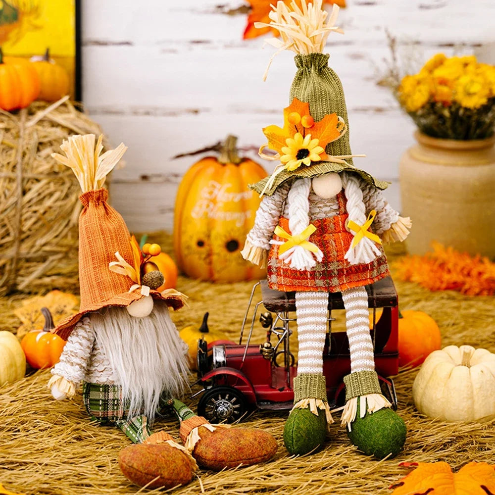 Gnomes Thanksgiving Decorations For Thanksgiving Day Gift Table Ornament Fall Dwarf Elf Dolls Scandinavian