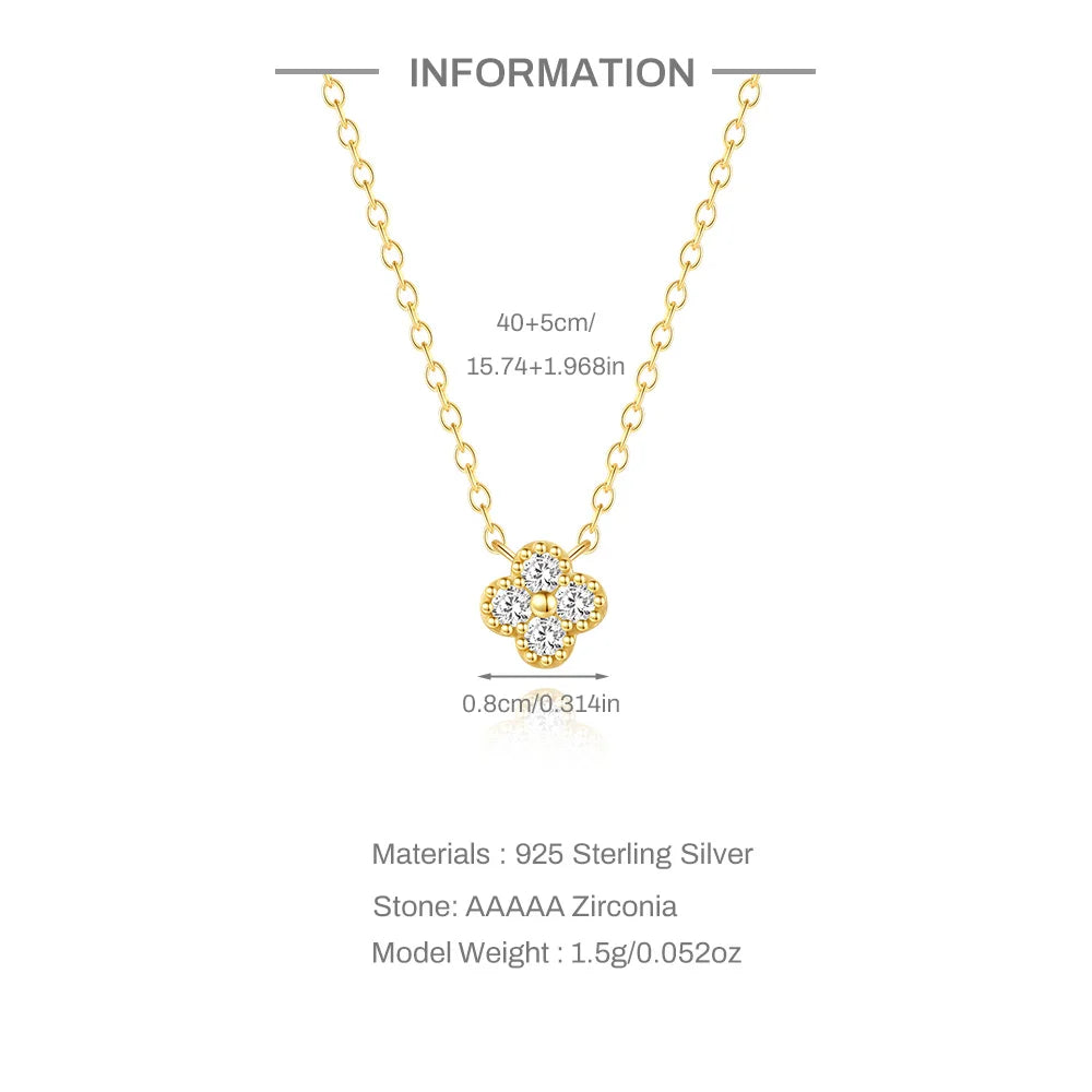 ROXI 100% 925 Sterling Silver Turquoise Crystal Petal Patter Pendant Necklaces For Women Delicate Wedding Jewelry Collar Mujer